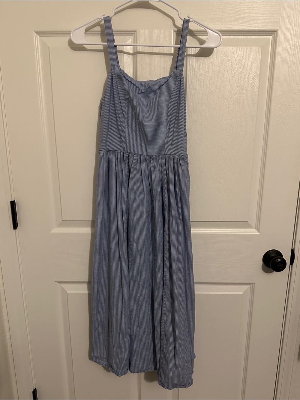 Urban Outfitters Light Blue Striped Midi Dress